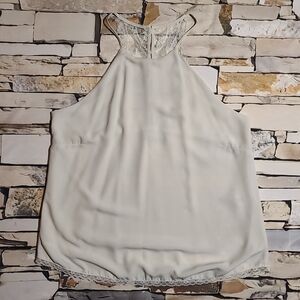 L | Twik | Lace Embellished Lined Tank Top